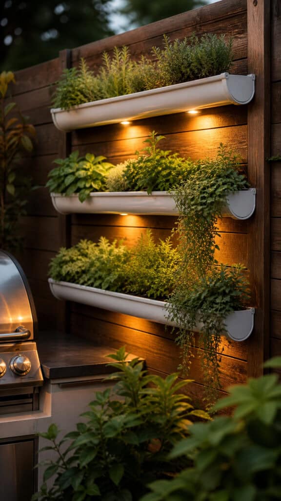 Repurpose Gutters as Herb Planters