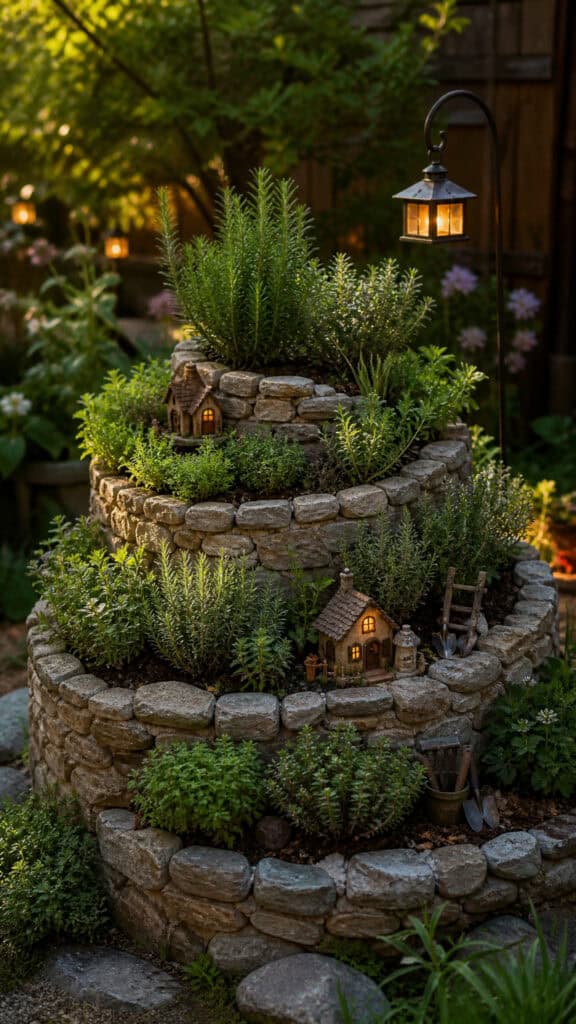 Fairy Garden Herb Spiral