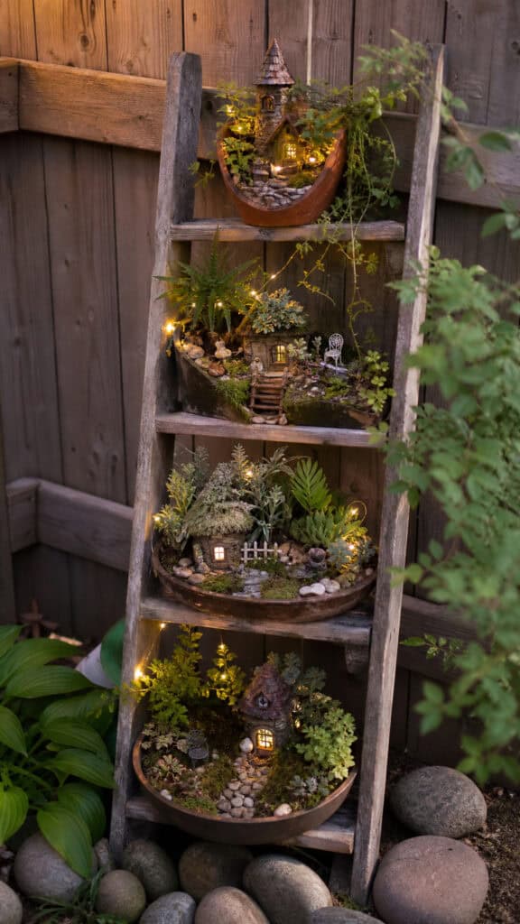 Fairy Garden Ladder Display