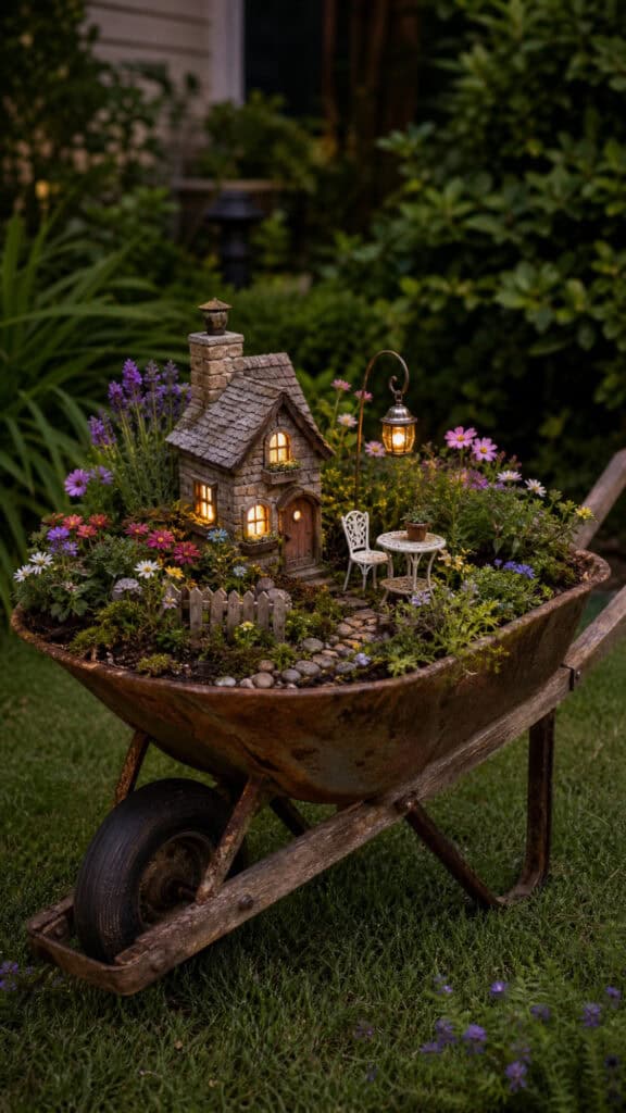 Fairy Garden Wheelbarrow