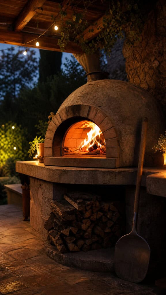 Built-In Wood-Fired Pizza Oven