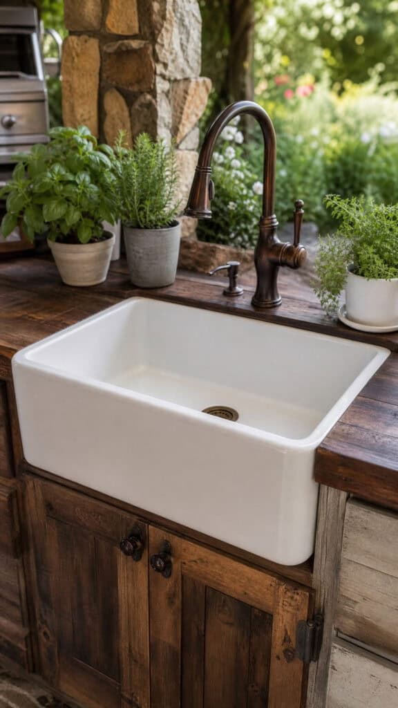 Vintage Farmhouse Sink Station