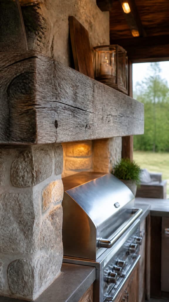 Weathered Wood Beam Accents