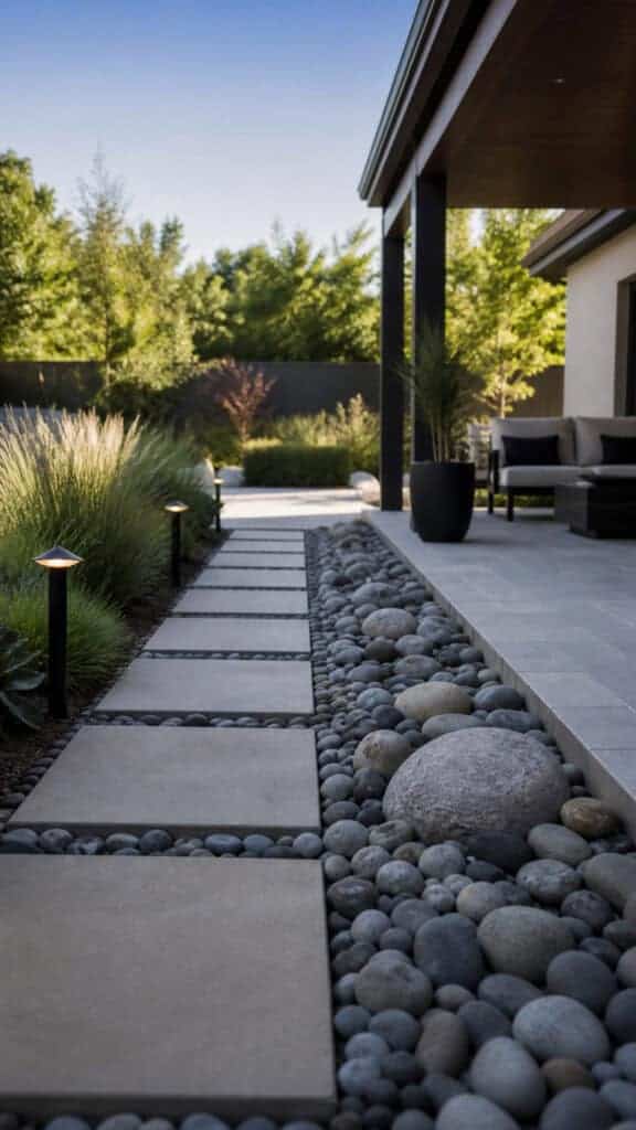Design a River Rock Patio Border