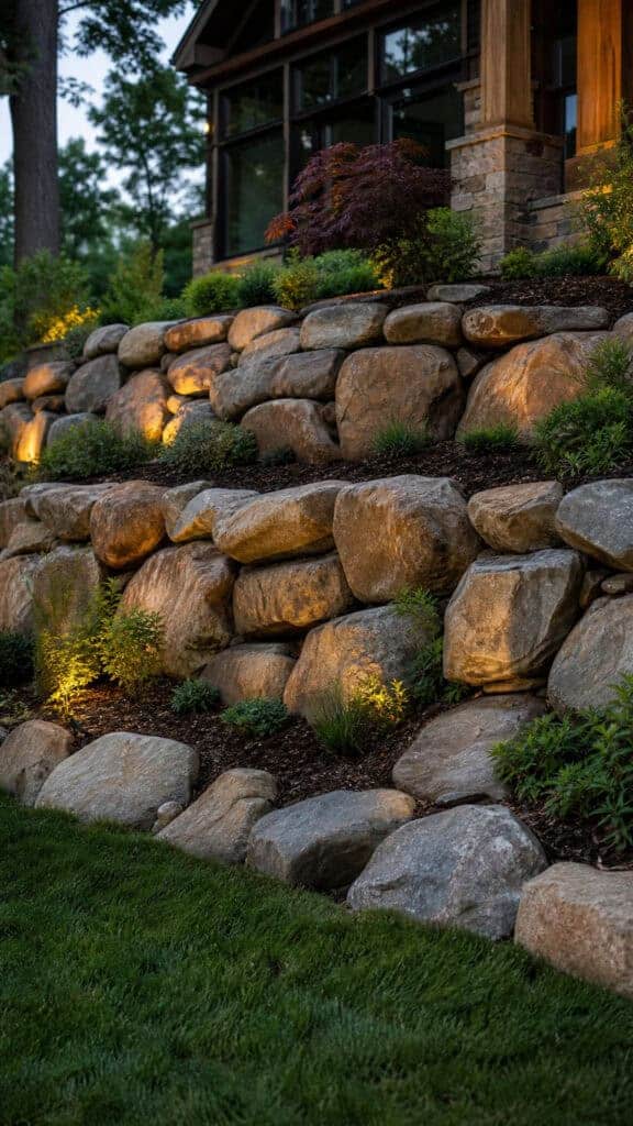 Build a River Rock Retaining Wall