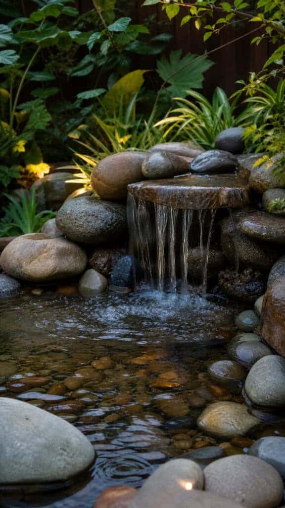 Construct a River Rock Water Feature