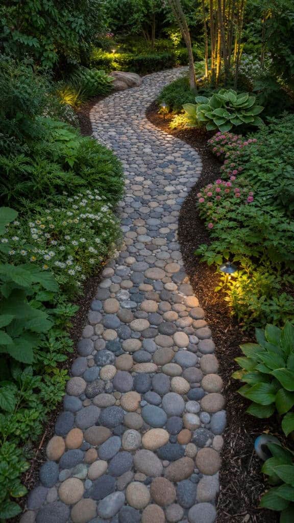 Create a Meandering River Rock Pathway