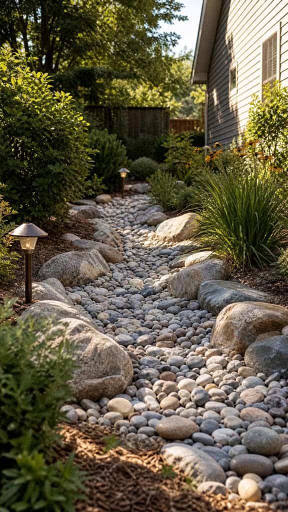 Design a Dry Creek Bed for Drainage