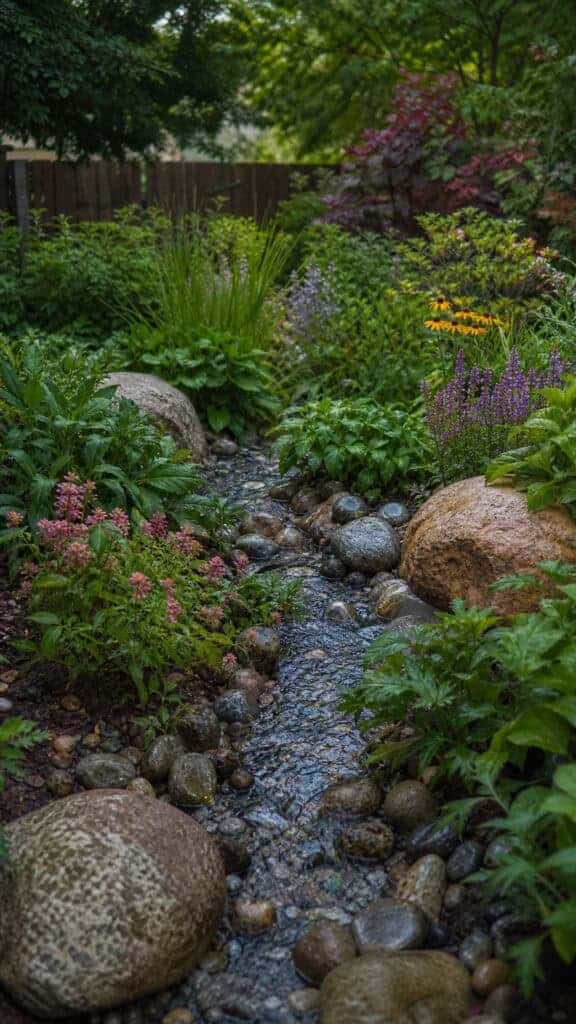 Design a River Rock Rain Garden