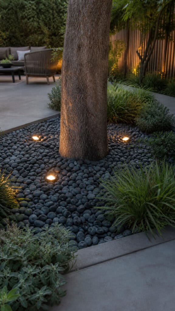 Install a River Rock Mulch Alternative