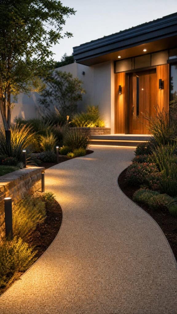 Crushed Granite Modern Pathway