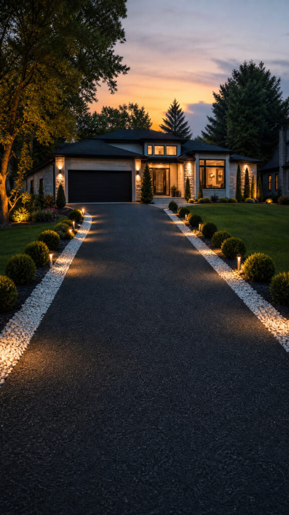 Decorative Rock Driveway Border