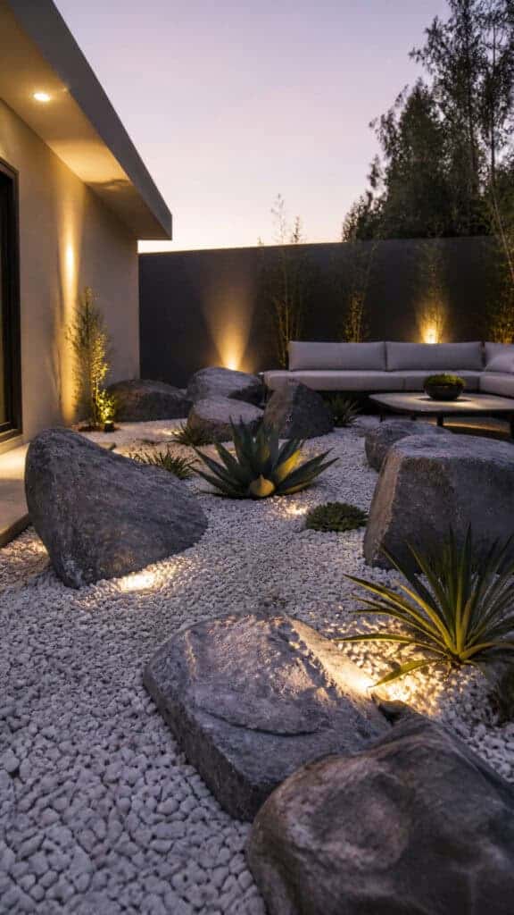 Modern Minimalist Rock Landscaping