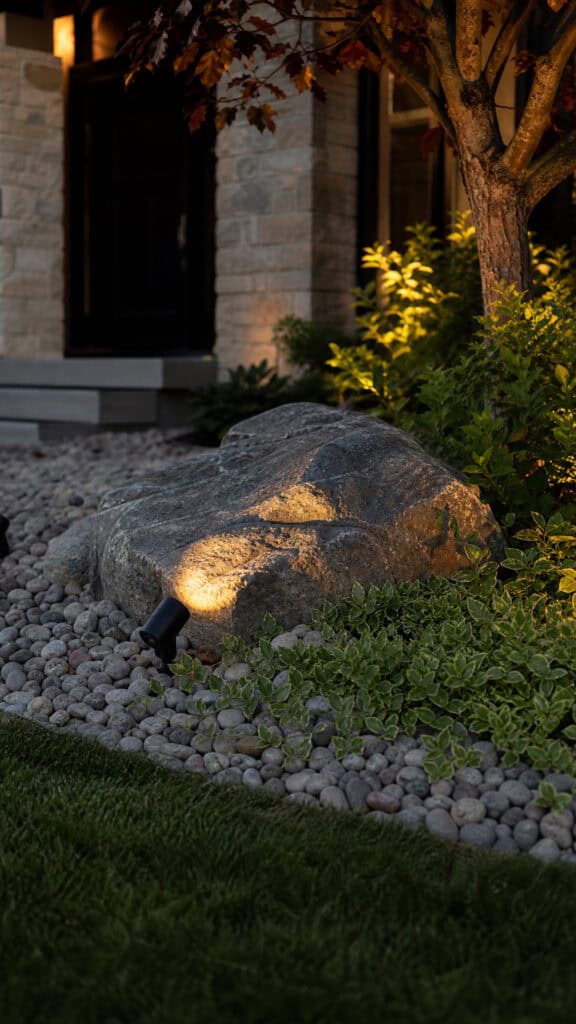 Boulder Statement Pieces with Ground Cover
