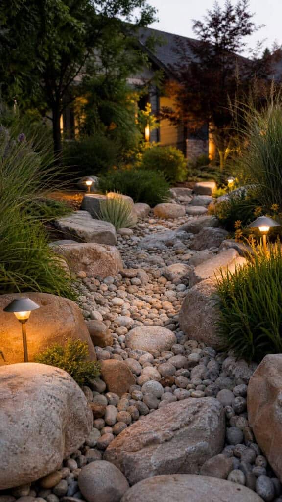 Dry Creek Bed for Drainage