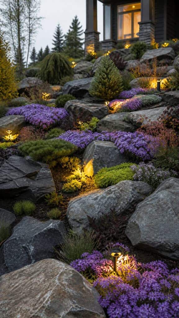 Rock Garden with Alpine Plants