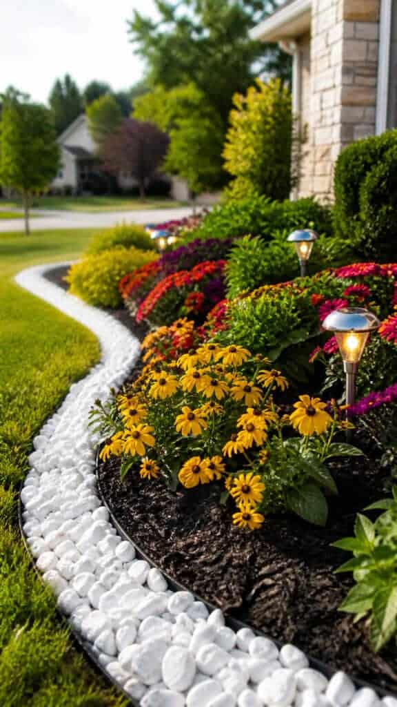 White Marble Chip Borders
