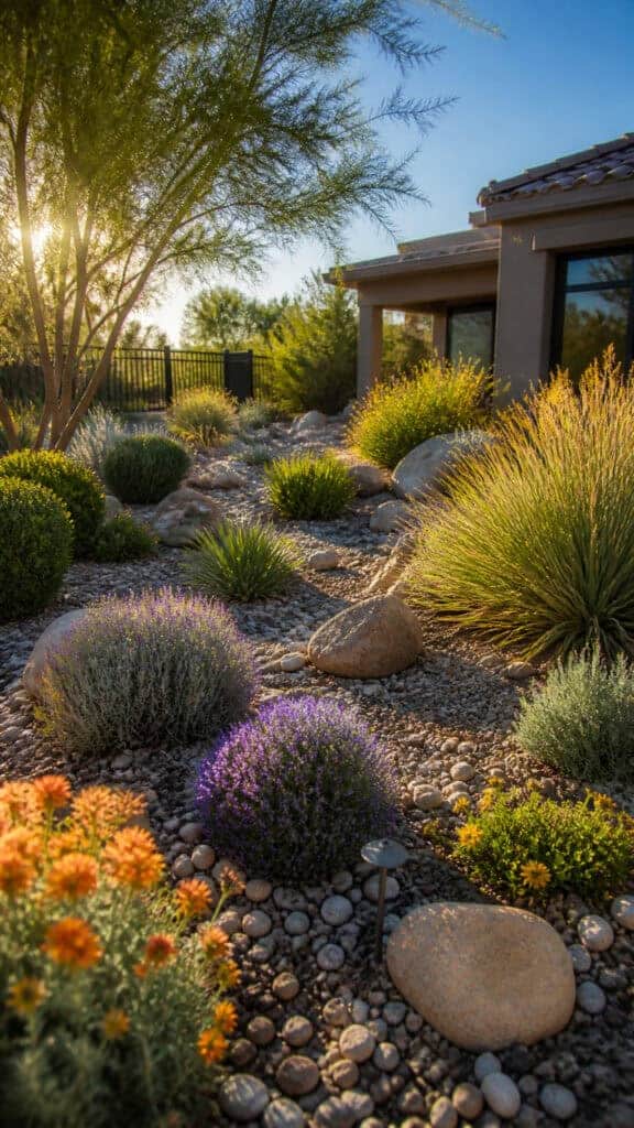 Xeriscaping With Rocks For Water Conservation