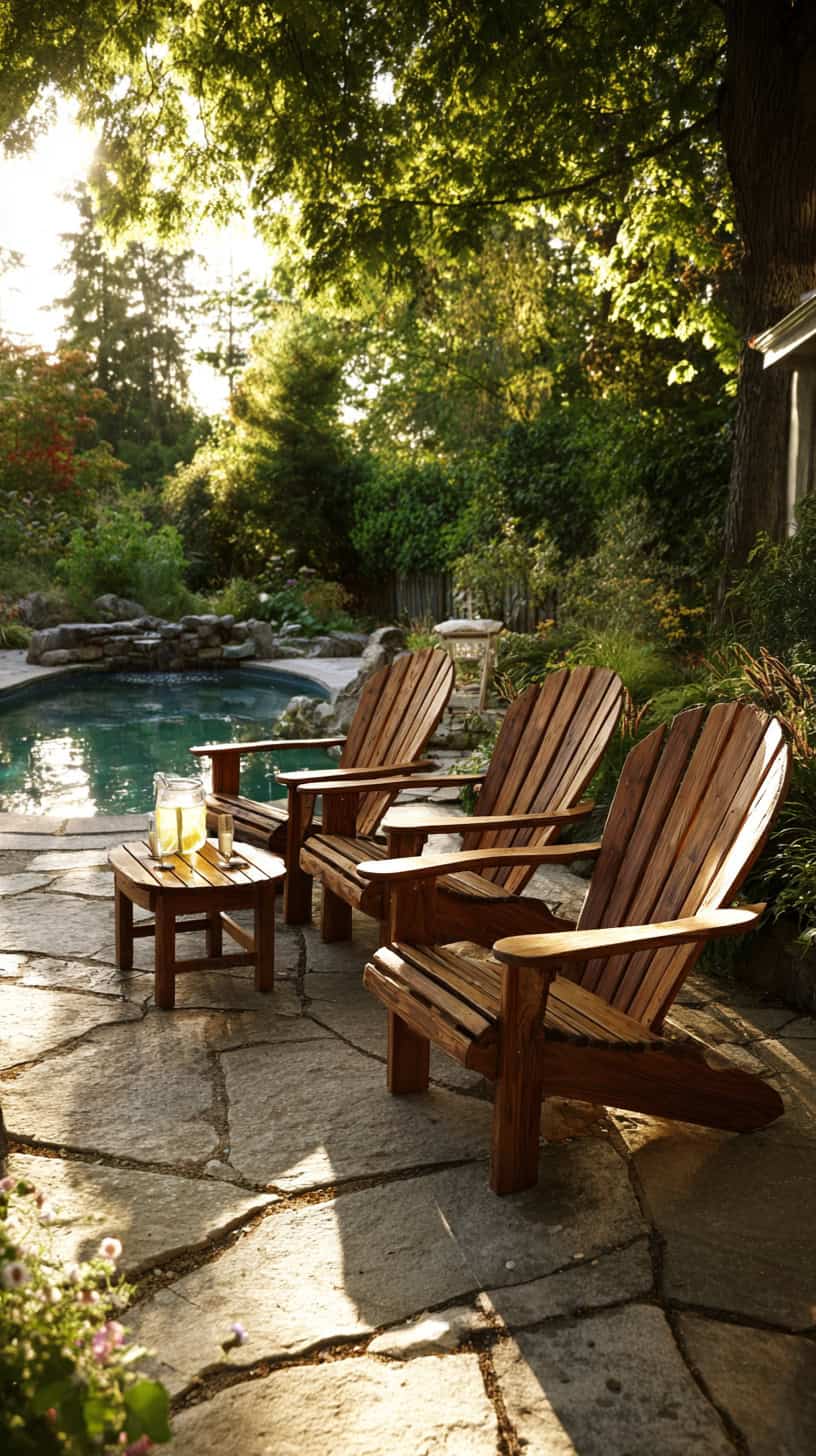 Rustic Adirondack Chair Set - Image 2
