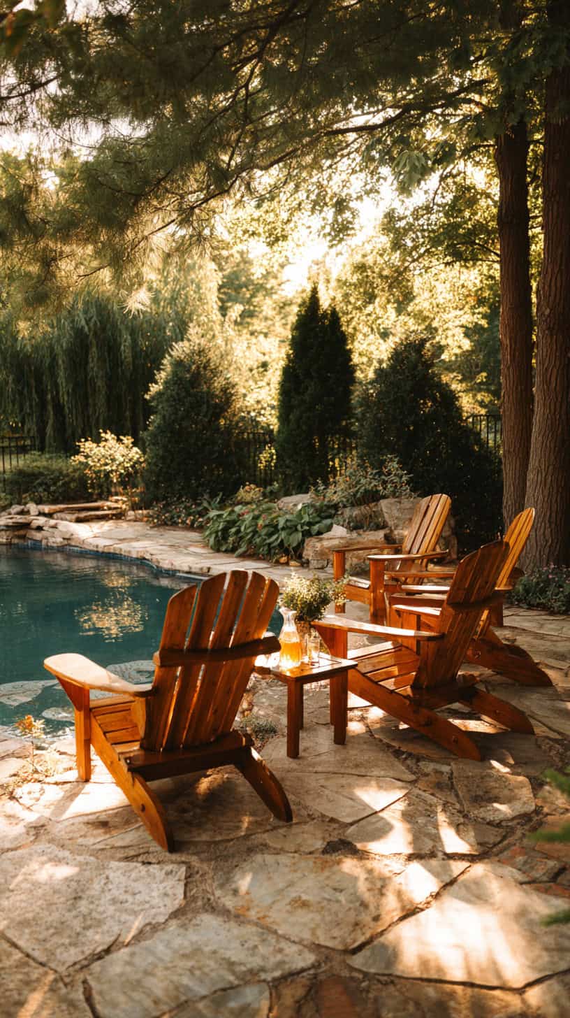 Rustic Adirondack Chair Set - Image 1