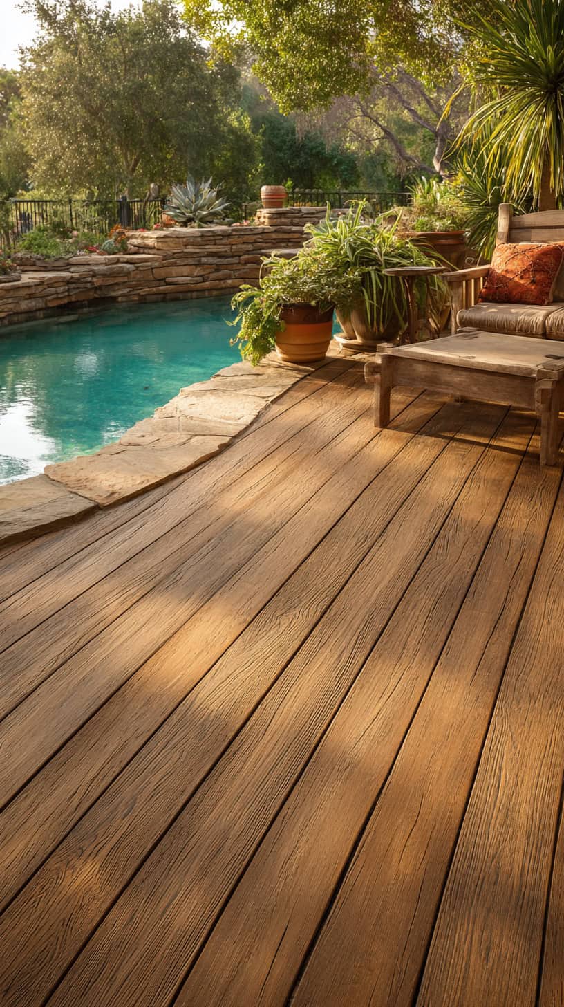 Rustic Pool Decks That Look Beautiful and Hold Up to Family Life - Image 1