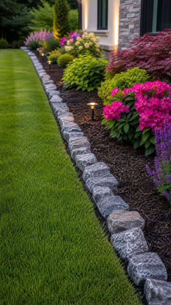 Create Defined Spaces With Rock Edging