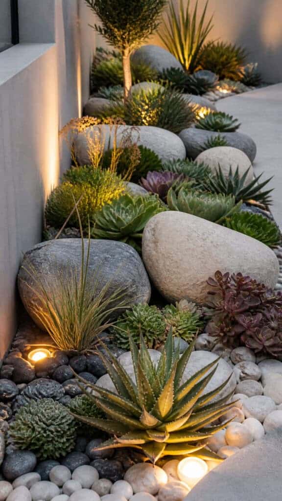 Design A Modern Rock And Succulent Display