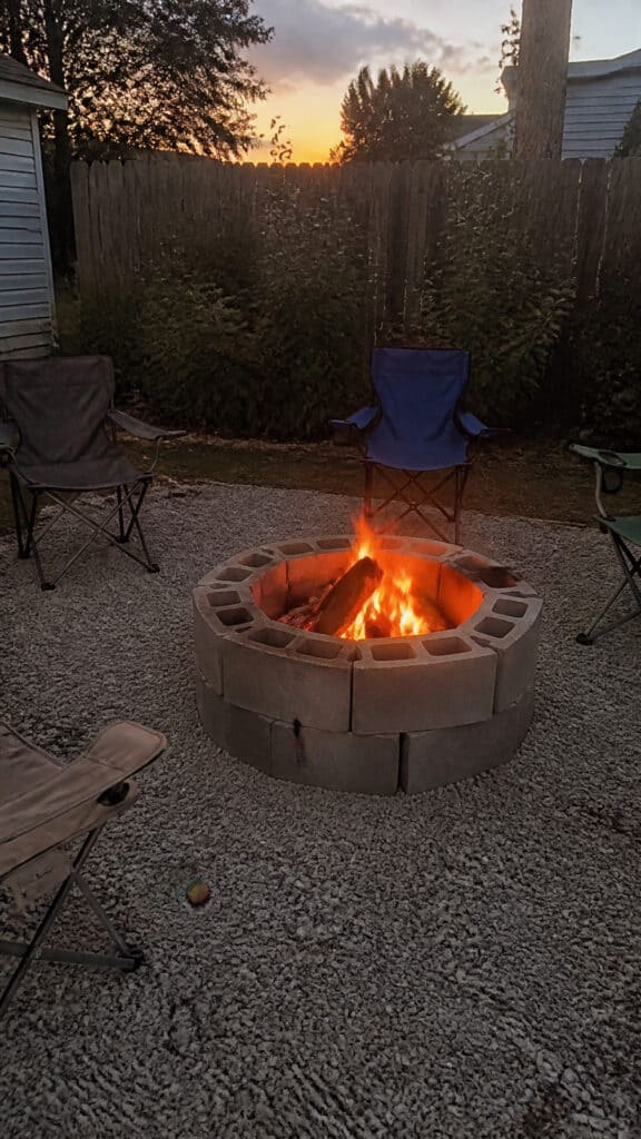 DIY Cinder Block Fire Pit on a Budget