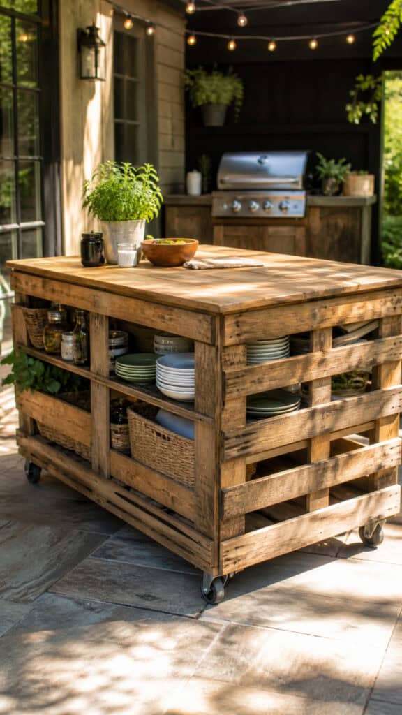 The Pallet Wood Kitchen Island