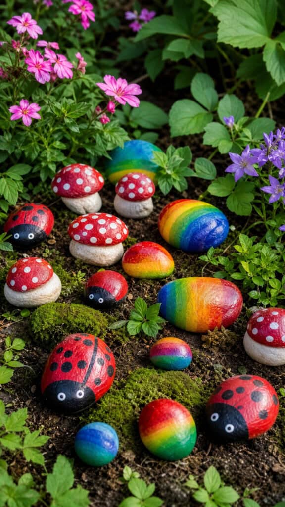 DIY Painted Rock Gardens And Stone Art