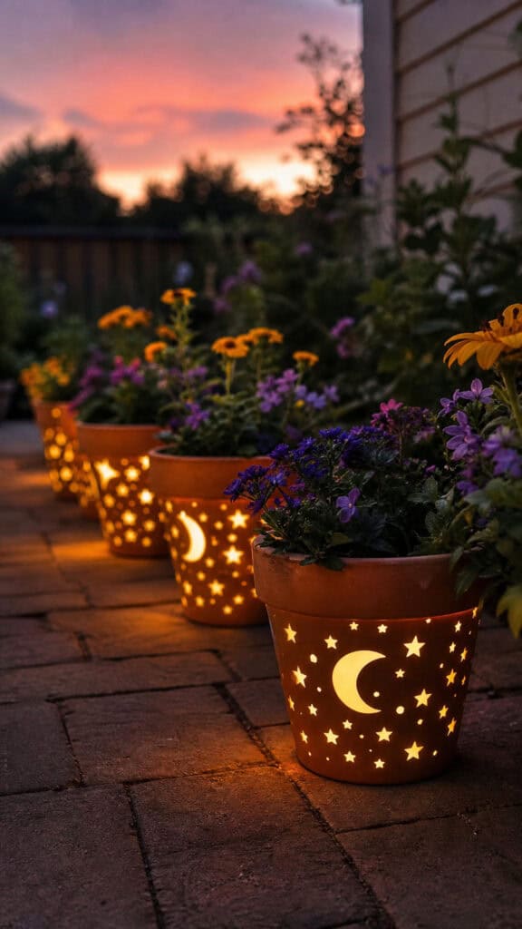 Add Glow-in-the-Dark Painted Pots