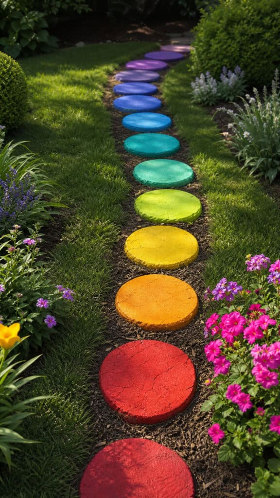 Create a Rainbow Garden Path
