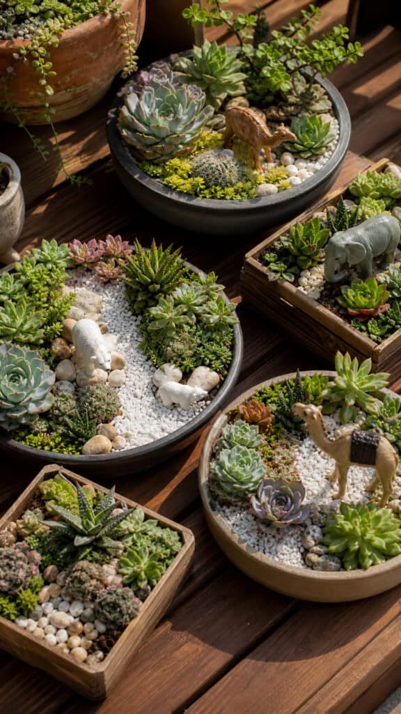 Create a Succulent Container Garden Zoo