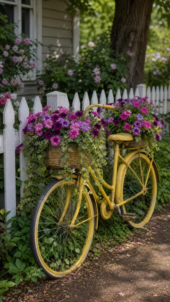 Incorporate Vintage Bicycle Planters