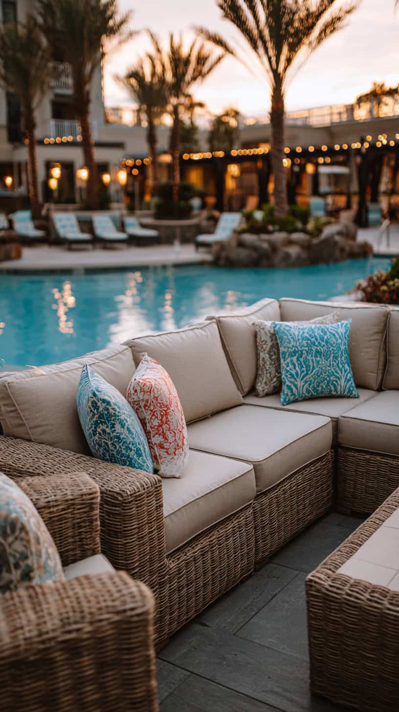 Wicker Sectional Setup - Image 1