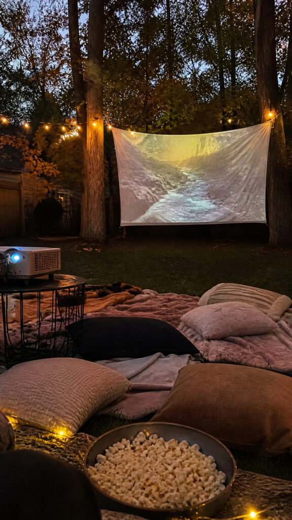 Create an Outdoor Movie Area with Fall Films