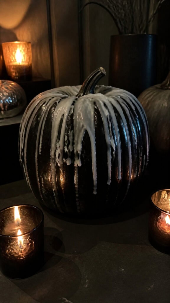 Spooky Dripping Candle Wax Effect