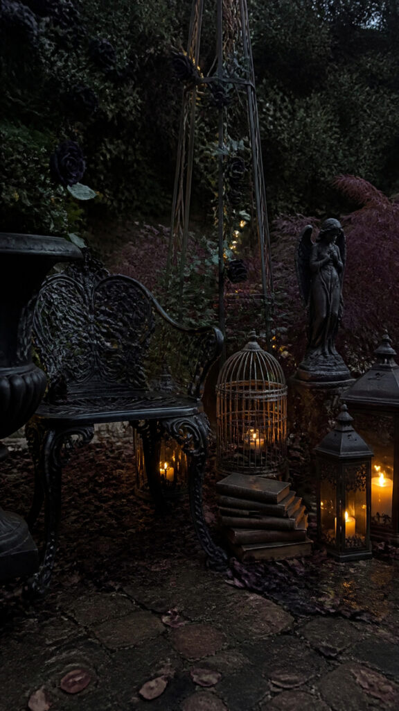Elegant Gothic Garden Vignette