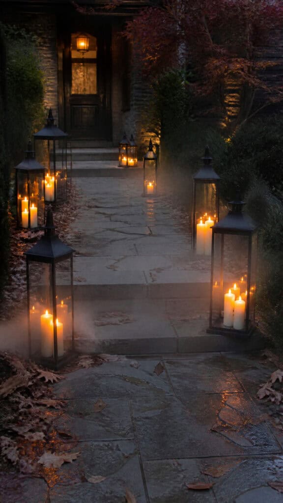 Elegant Lantern Pathway with Candles