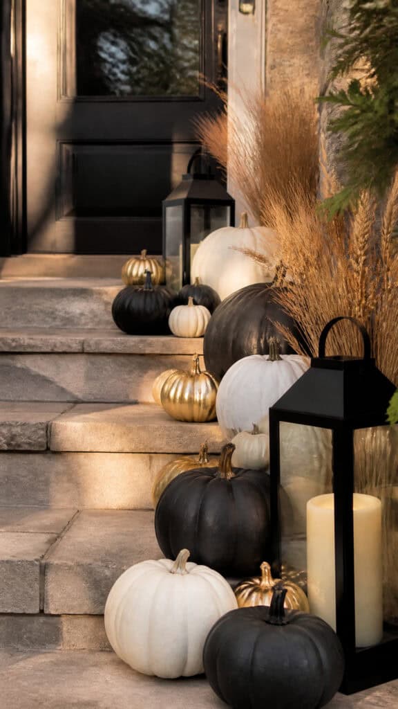 Monochromatic Pumpkin Displays