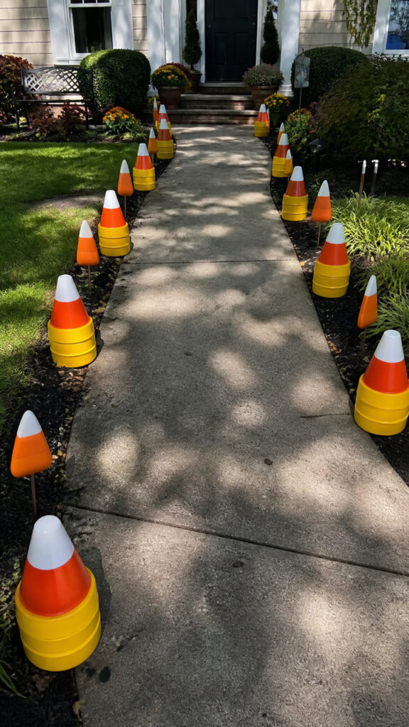 Candy Corn Pathway Markers