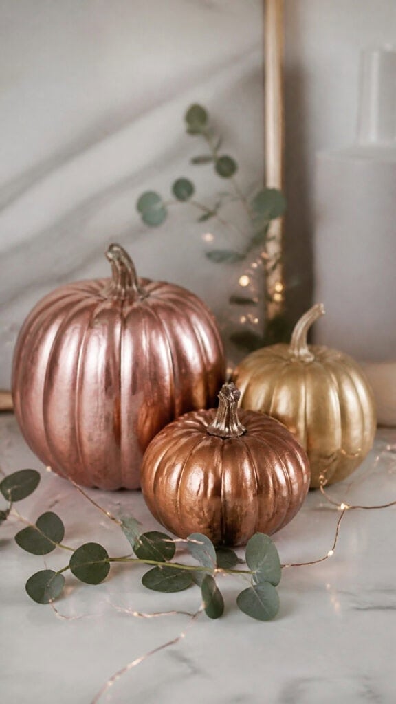 Elegant Metallic Pumpkins