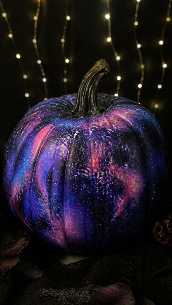 Galaxy and Starry Night Pumpkins