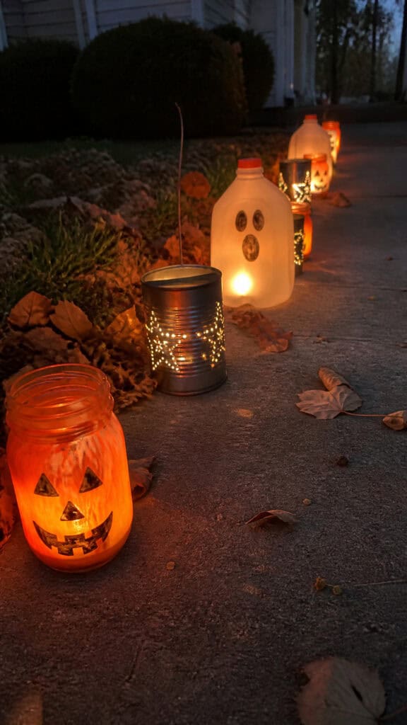 Spooky Lantern Pathway to Guide Trick-or-Treaters