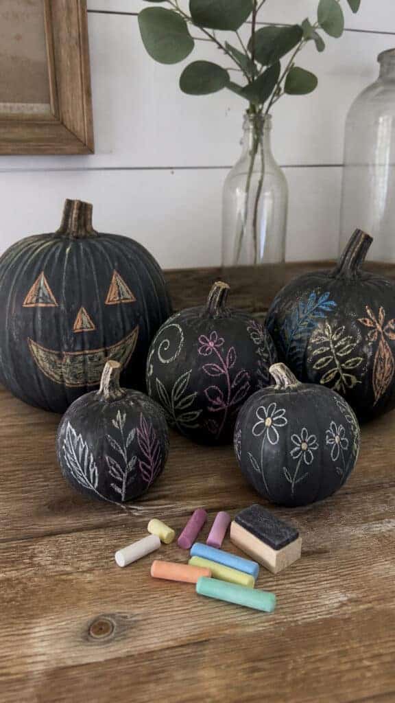 Chalkboard Paint Pumpkins