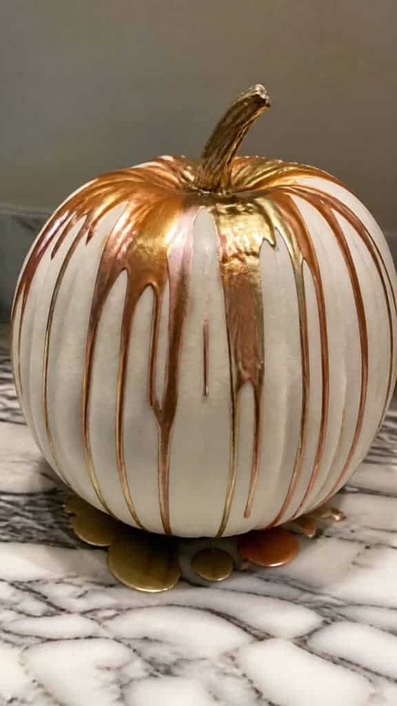 Drip Paint Pumpkins for a Modern Look
