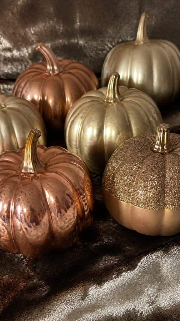 Metallic and Glitter Pumpkins