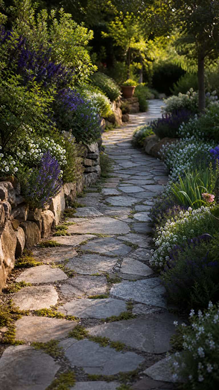 Winding Cobblestone Pathways