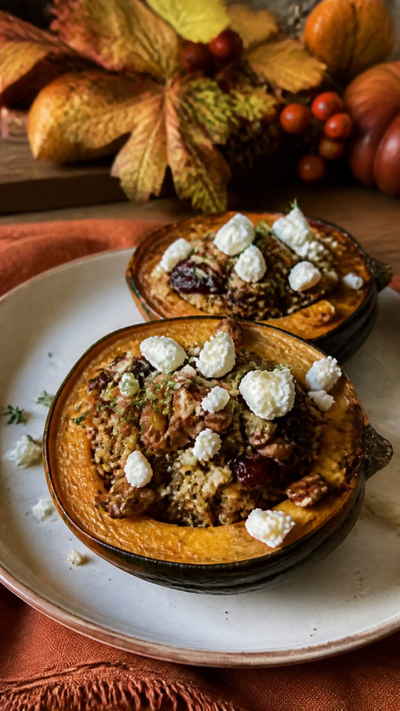 Vegetarian Stuffed Acorn Squash Feast