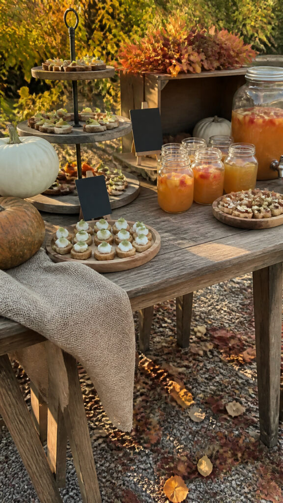 Set Up a Seasonal Food and Drink Station